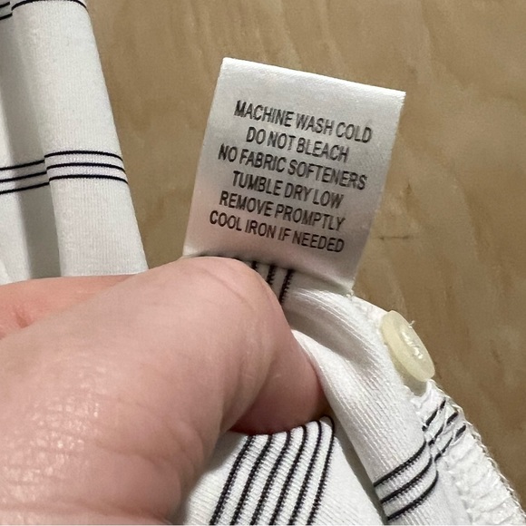 F&G Tech Black and White Striped Golf Polo - Picture 6 of 6